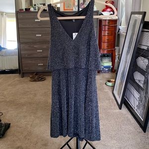 Shimmery Black Night Out Dress